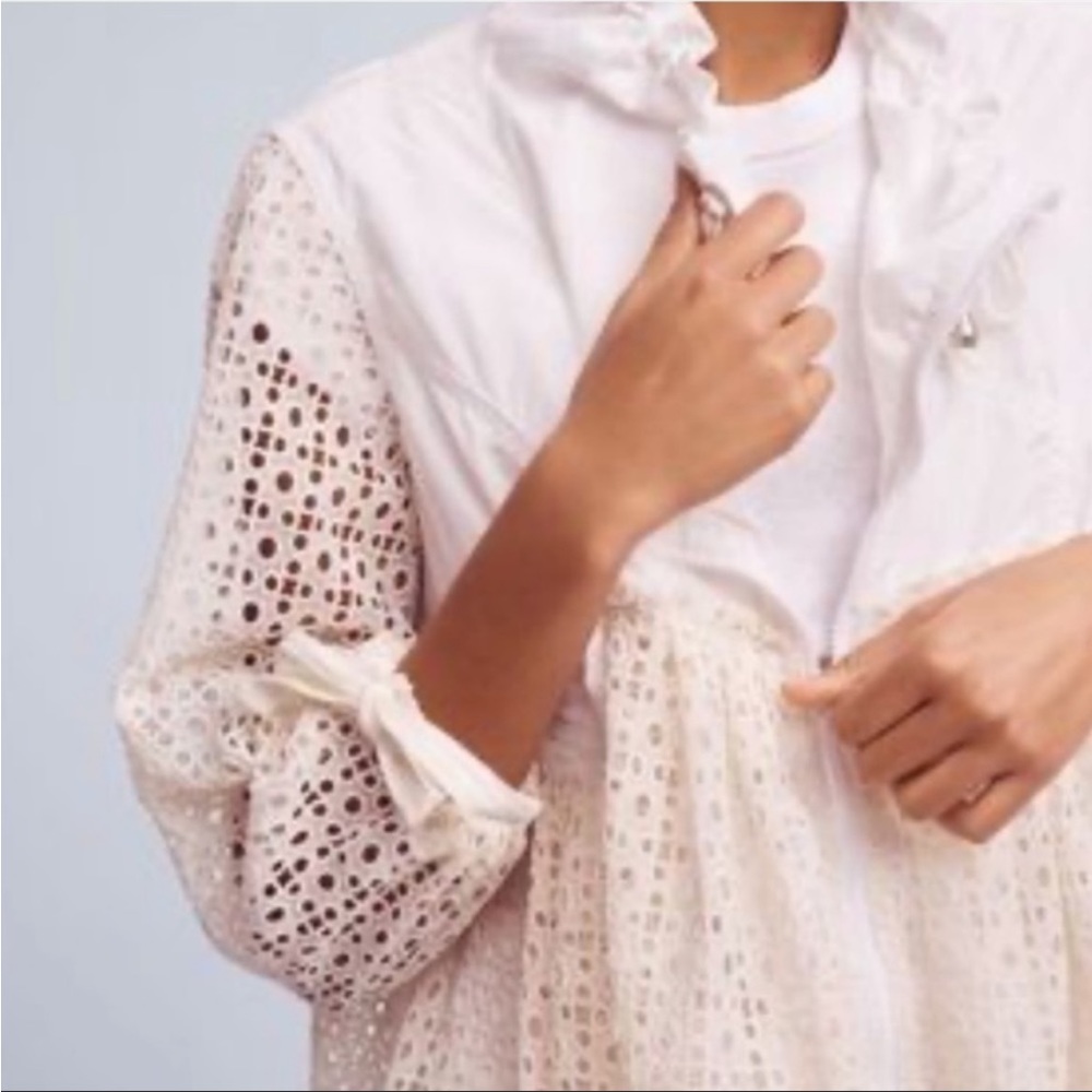 Anthropologie Hei Hei Eyelet Swing Jacket XS